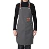 Aoomzoon Durable Kitchen Apron Multifunctional Chef Aprons for Women & Men with Pockets Reusable Apron for Cooking Baking & Daily Use (GREY) #1