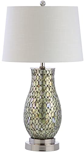 Jonathan Y Jyl1051A Douglas 28" Mosaic Led Table Lamp Coastal Traditional Bedside Desk Nightstand Lamp For Bedroom Living Room Office College Bookcase Led Bulb Included, Green Multi #TOP4