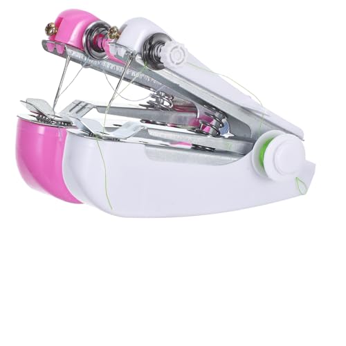 DECORNIJIA 2 Juegos De Minimáquina De Coser Máquina De Bordar Máquina De Coser Manual Máquina De Coser Portátil Grapadora De Hierro