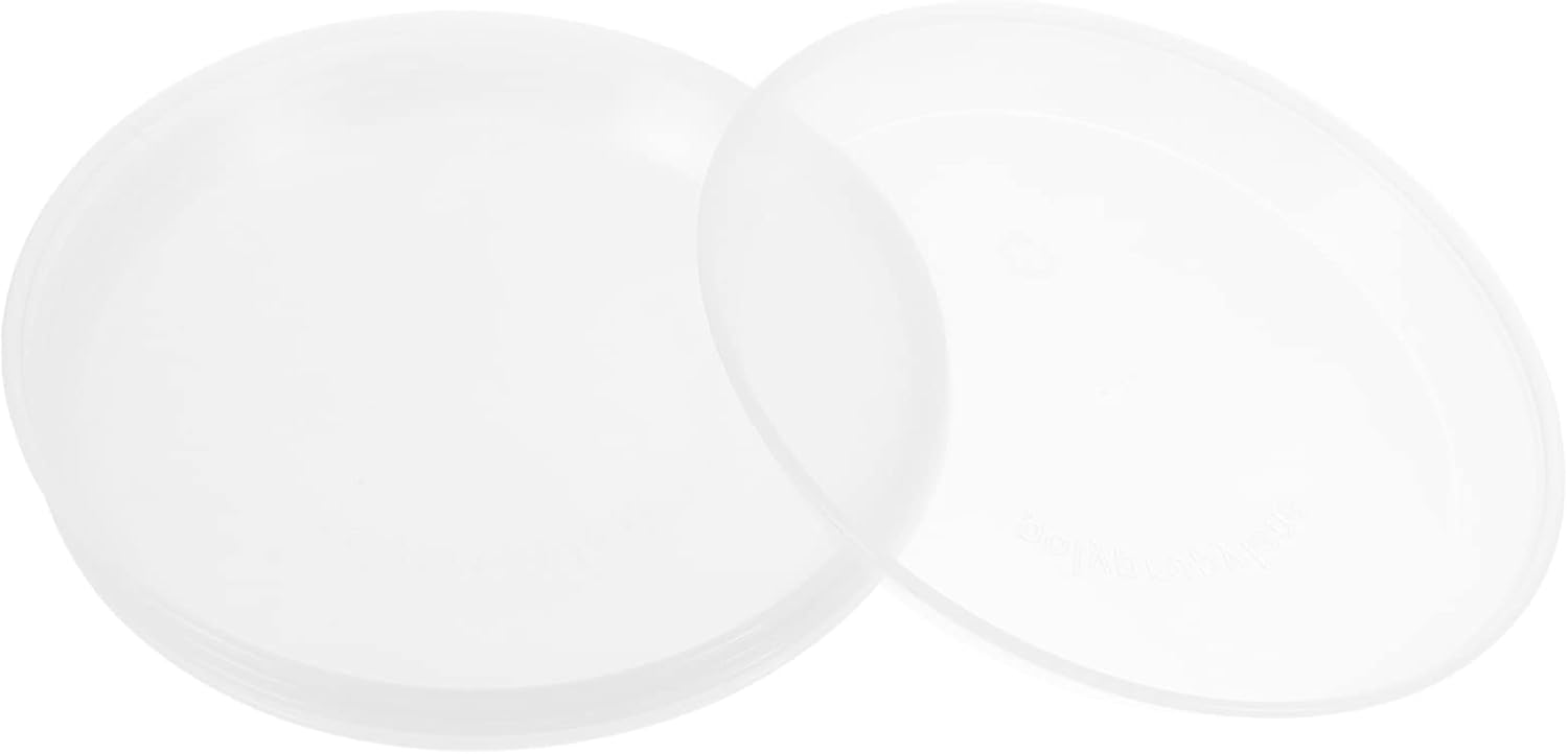 5pcs Stackable Disposable Food Serving Plates Lightweight Camping Plates for Outdoor Use for Parties and Picnics Eco-friendly Pp Material White