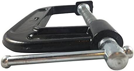 4 Piece 4 Inch C-Clamp Set - Industrial Strength, Quality Iron C Clamps for Woodworking, Welding, and Building by Blue Collar Tools