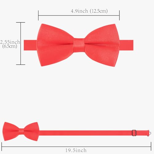 Image of AUSKY Elegant Adjustable Pre-tied bow ties for Men Boys Party,Business or Daily Wear