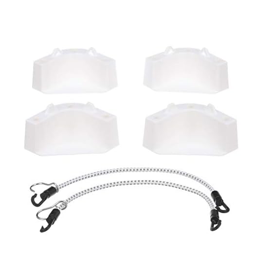 Attwood 14137-7 Cooler Mounting Kit, 4 Corner Pieces, 2 Quick-Connect Stretch Straps, Corrosion-Resistant