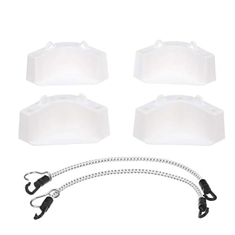 Attwood 14137-7 Cooler Mounting Kit, 4 Corner Pieces, 2 Quick-Connect Stretch Straps, Corrosion-Resistant