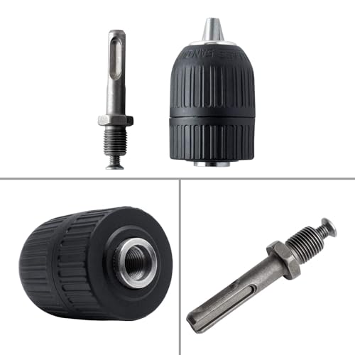 Schnellspannbohrfutter JTENG Bohrfutter Schnellspann mit 1/2'' SDS Plus Adapter Akkuwinkelbohrmaschine 2–13mm