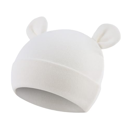 Image of JANGANNSA Cotton Newborn Baby Girls Hat Spring Newborn Boys Hat Cute Rabbit Infant Beanie