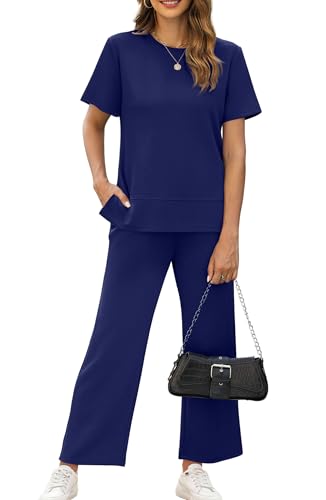 XIEERDUO Women Track Suit Two Piece Outfits Summer Lounge Set