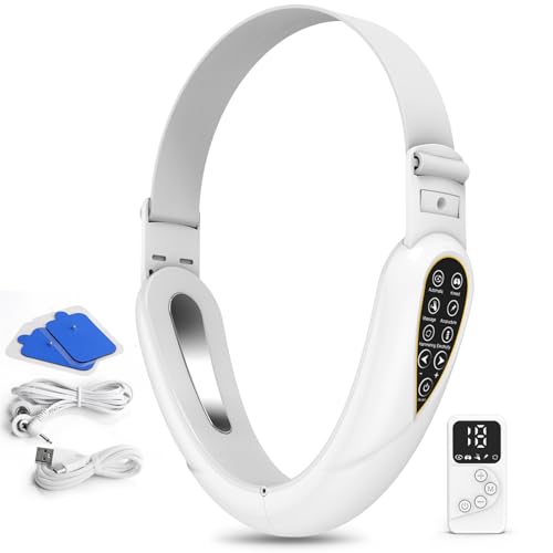 Elektrisches V-Face Shaping Massager + Elektrostimulator 2026-Version | Doppelkinn Entferner & Straffer | EMS Gesichtsmassagegerät | Rote&Blaue Phototherapie | 5 Therapie-Modi + Fernbedienung (Weiß) Elektrisches V-Face Shaping Massager + Elektrostimulator 2026-Version | Doppelkinn Entferner & Straffer | EMS Gesichtsmassagegerät | Rote&Blaue Phototherapie | 5 Therapie-Modi + Fernbedienung (Weiß)