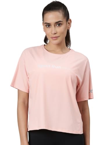 Image of XTEP Comfort Tech (Superior Comfort), Sports Elastic Tech (Superior Stretch), Regular Fit, Polyamide + Elastene, Short Sleeve, Running T-Shirt for Women