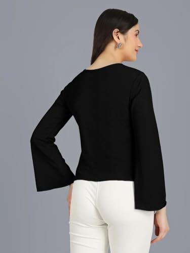 Image of Plus Size Women Top Bell Sleeve | Casual Top for Women Full Sleeve