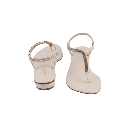 Image of Metro Women Black Synthetic Flat Casual Sandal