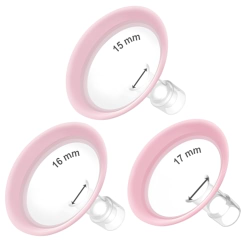 Image of Maymom MyFit Flanges Pano Goldie Pack 15 16 17 mm Compatible with Medela Breast Pumps and Maymom Wide Base and Narrow Base Connectors