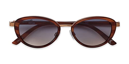 Foster Grant Sun Luv B U 2DAY Oval Sunglasses, Brown, 50mm2