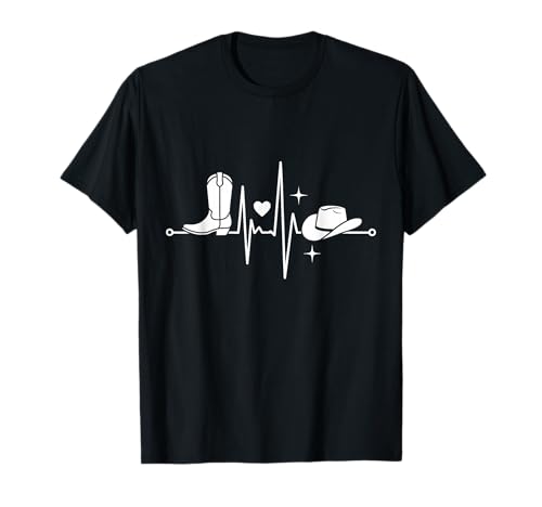 Line Dance Herzschlag EKG Puls Line Dance Western T-Shirt