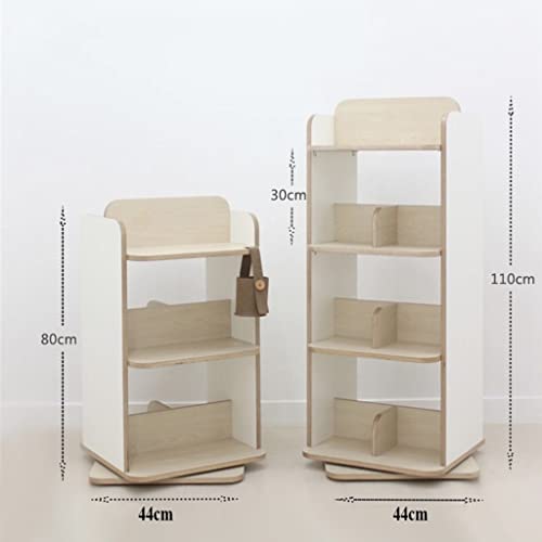 Waeyz Solid Wood 360-Degree Rotating Bookshelf, Flooring Home Children's Picture Book Shelves, Open Student Bedroom Bookcase ( Size : 4 Layers ) #TOP2
