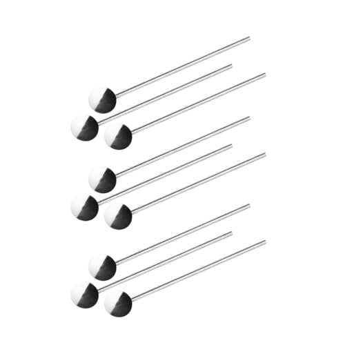 Fackelmann 9910850 Lot de 6 Cuillères paille inox 2 en 1, Pailles Réutilisables, Agitateur pour Cocktails Smoothies Milkshakes, ensemble de 3 pièces, Acier inoxydable, 18 cm