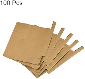 MECCANIXITY Fruit Protection Bags 18x15cm Paper Fruit Cover Bags for Fruit Flower Protecting Yellow/Black Pack of 100