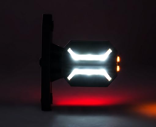 2 x luci a LED in gomma per limitatori di terra, moderne, 12 V, 24 V, con marchio di controllo E, luce di posizione per camion, camion, roulotte,