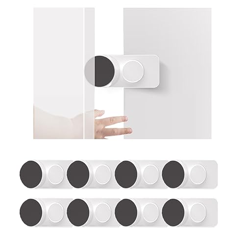 CMINGJ (8パック) 調節可能なドアガード ドアストップ 指ピンチガード 回転ドアストッパー 赤ちゃん 子供 プルーフ用 ペットドアストッパー 取り付け簡単 ホワイト
