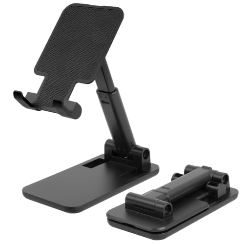 AXFEE Soporte Móvil Básico Plegable, Altura Ajustable, Estable Antideslizante, Universal para iPhone iPad Android