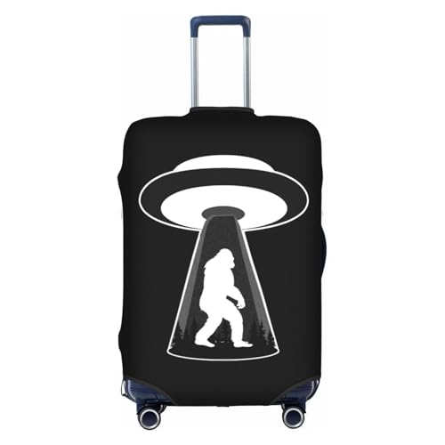 Travel Luggage Cover U.F.O. Sasquatch Alien Bigfoot Fashion Washable Baggage Suitcase Protector Fit For Luggage X-Large