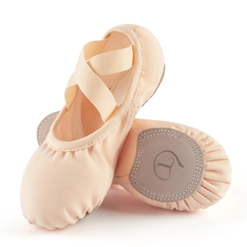 Phineein Toddler/Kid Canvas Pro Stretch Ballet Shoes - Dance Slipper for Kids Yoga Shoes