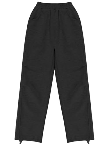 FEESHOW Unisex Boys Girls Basic Sweatpants Active Performance Pants Kids Casual Jogger Trousers with Drawstring Pockets3