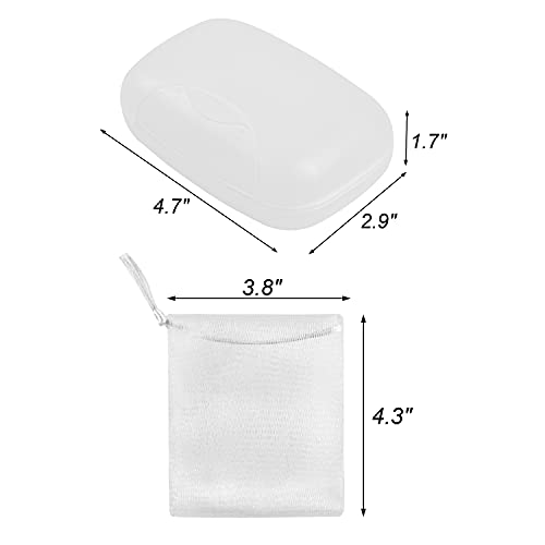 Snowkingdom 2 Pack Clear Travel Soap Box Holder Case Container Leak Proof Shower Bathroom Home Outdoor Hiking Camping #TOP4