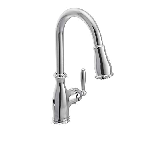 Up To 40% OFF Moen Brantford Motionsense Wave Touchless One-Handle Pulldown Kitchen Faucet Featuring Reflex, Chrome (7185EWC) Up To 40% OFF Moen Brantford Motionsense Wave Touchless One-Handle Pulldown Kitchen Faucet Featuring Reflex, Chrome (7185EWC)
