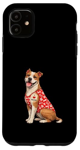 Pitbull Mom I Love Mom �^�g�D�[ �s�b�g�u�� �I�[�i�[�s�b�g�u���Y �}�} �X�}�z�P�[�X iPhone 11 �p