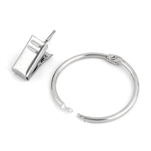 Sourcingmap Metal Window Curtain Drapery Rod Hanging Hook Hanger Clip Ring 10pcs Silver Tone - Image 3