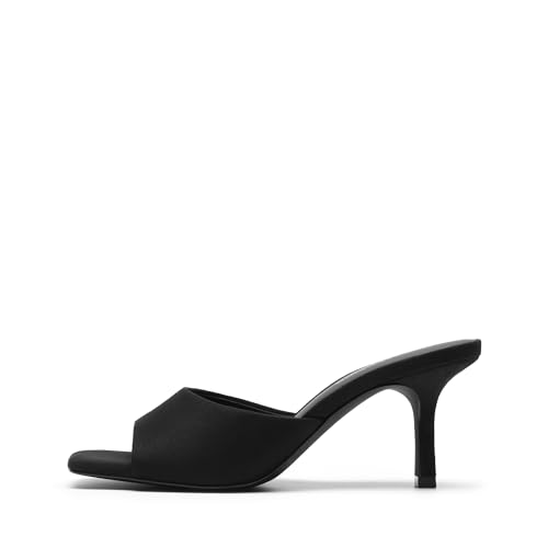 Image of DREAM PAIRS 2026 Women's Kitten Heels Sandals - Square Toe Slip On Low Heels, Heeled Mules Footwear for Everyday, Dressy & Casual Occasions