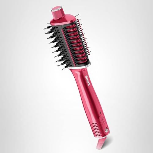Shark Glossi 2-in-1 Hot Tool and Air Glosser | Ultra-Fast, Ultra-Glossy Blowouts at-Home | Heat-Controlled Ceramic, Curly, Coily, and Color Friendly | Raspberry | HT302BP