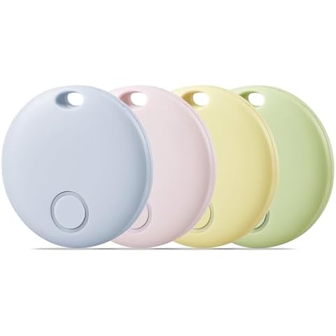 Reyke Smart Tag, Air Tracker Luggage Tracker, Works with Apple Find My (iOS Only), Item Locator for Key, Luggage, Backpack, Wallet, IP67 Waterproof, 4 Pack Cover