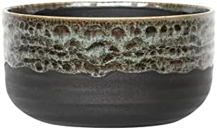Ivyline Sapphire Reactive Glaze Bowl - UV Stable, Stylish & Waterproof - Durable Tabletop Decorative Round Ceramic Indoor Flower Pot - H12.5cm x D25cm