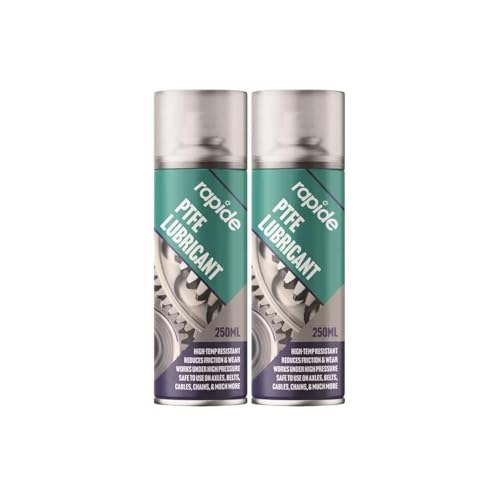 MIXEL PTFE Grease Lubricant Spray, Long-Lasting Protection, Reduces Friction And Wear, Easy-To-Apply, Perfect For Home, Workshop, Machines, Tools, Gears, Chains, 250ml, (2 Pcs)