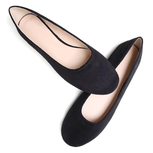 Image of Dear Time Women's Flats Comfortable Slip On Ballet Flats Soft Solid Casual Shoes