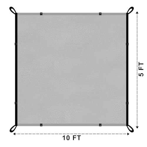 Image of Shalimar Multipurpose Shade Net /Green Net - 75% Sunblock (10 ft x 05 ft) | UV Stabilized & Heavy Duty | Ideal for Terrace, Lawn, Balcony & Greenhouse - Silver Color