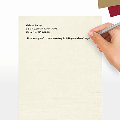 Luxpaper 8.5" X 11" Cardstock | Letter Size | Natural Linen | 100Lb. Cover (183Lb. Text) | 250 Qty #TOP4