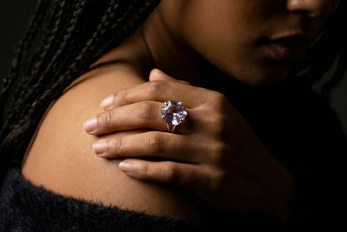 Bagues de déclaration tanzanite bijoux artisanaux pour dames argent