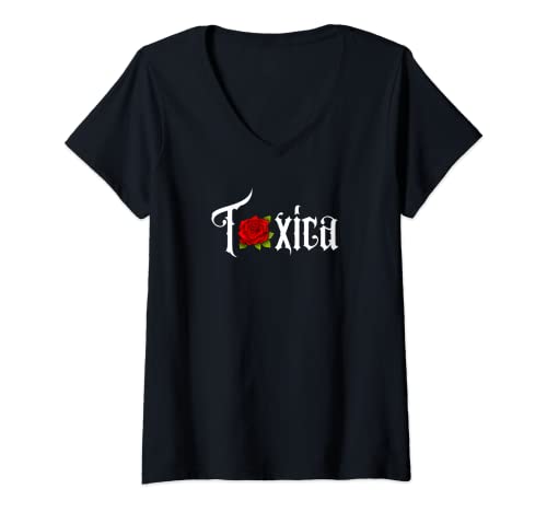 Mujer Camiseta Toxica para Mujer | Toxica Camiseta Cuello V