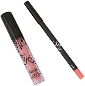 1 Set of Durable waterproof Lipgloos Lipstick + Lip Liner Pencil