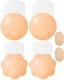 APOWUS Sticky Bra for Breast Lift 2 Pairs, Push Up Adhesive Bra Invisible Silicone Nipple Pasties fo