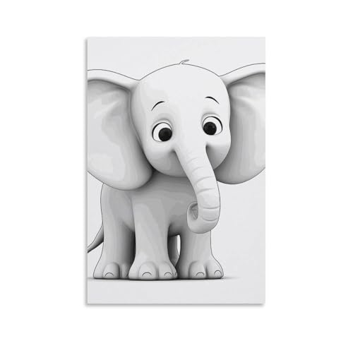 Peinture sur toile éléphant blanc pour moderniser un mur de salon