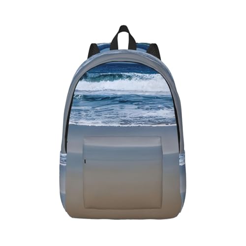 Sac à dos de voyage décontracté Serene avec imprimé côtier pour adulte
