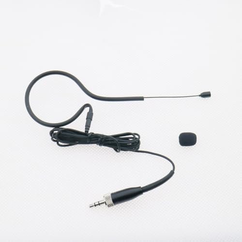 Single earset Headset Microphone for Sennheiser EM100 G2 G3 G4 Wireless HeadMic BeltPack System Omni-Directional Mics B20-Black