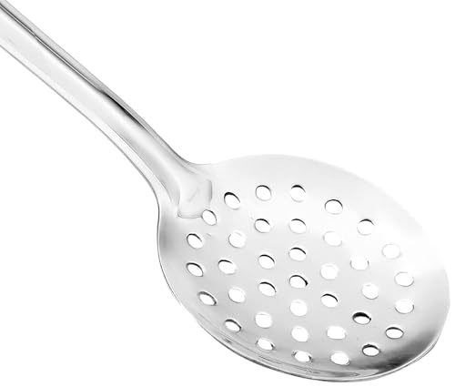Image of Ajay's Shoppe Multipurpose Stainless Steel Spoon Set | Includes Ladle & Skimmer | Ideal for Cooking & Table Serving