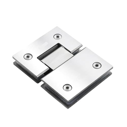 Charnière porte douche 180° gris en acier inoxydable robuste