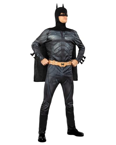 Funidelia Déguisement Officiel Batman - Le Chevalier Noir pour homme, Combinaison, ceinture, cape avec passe-montagne, Super-héros - Tenue pour adultes pour...