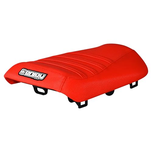Enjoy Mfg Seat Cover - Compatible with Honda 2003-2009 Ruckus NPS50 - Ribbed - #346 (All Bright RED with Bright RED Ribs)